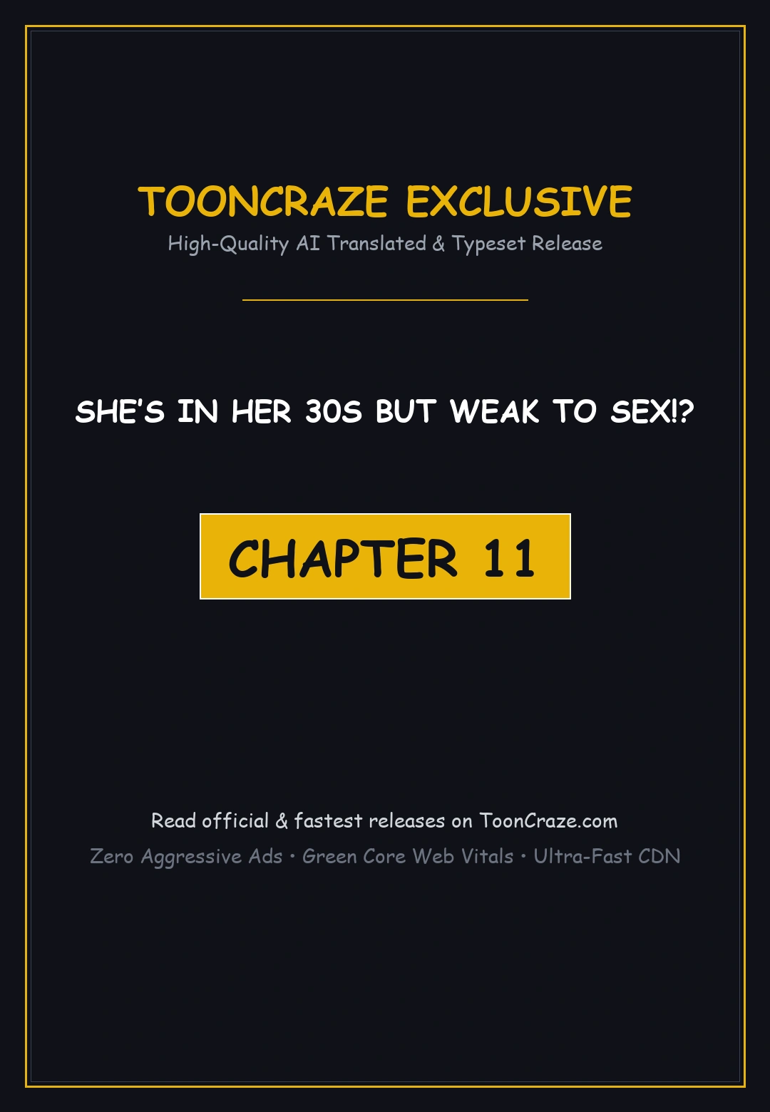 Shes In Her 30s But Weak To Sex Chapter 11 - Page 1