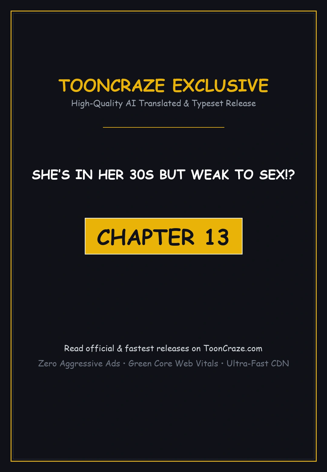 Shes In Her 30s But Weak To Sex Chapter 13 - Page 1