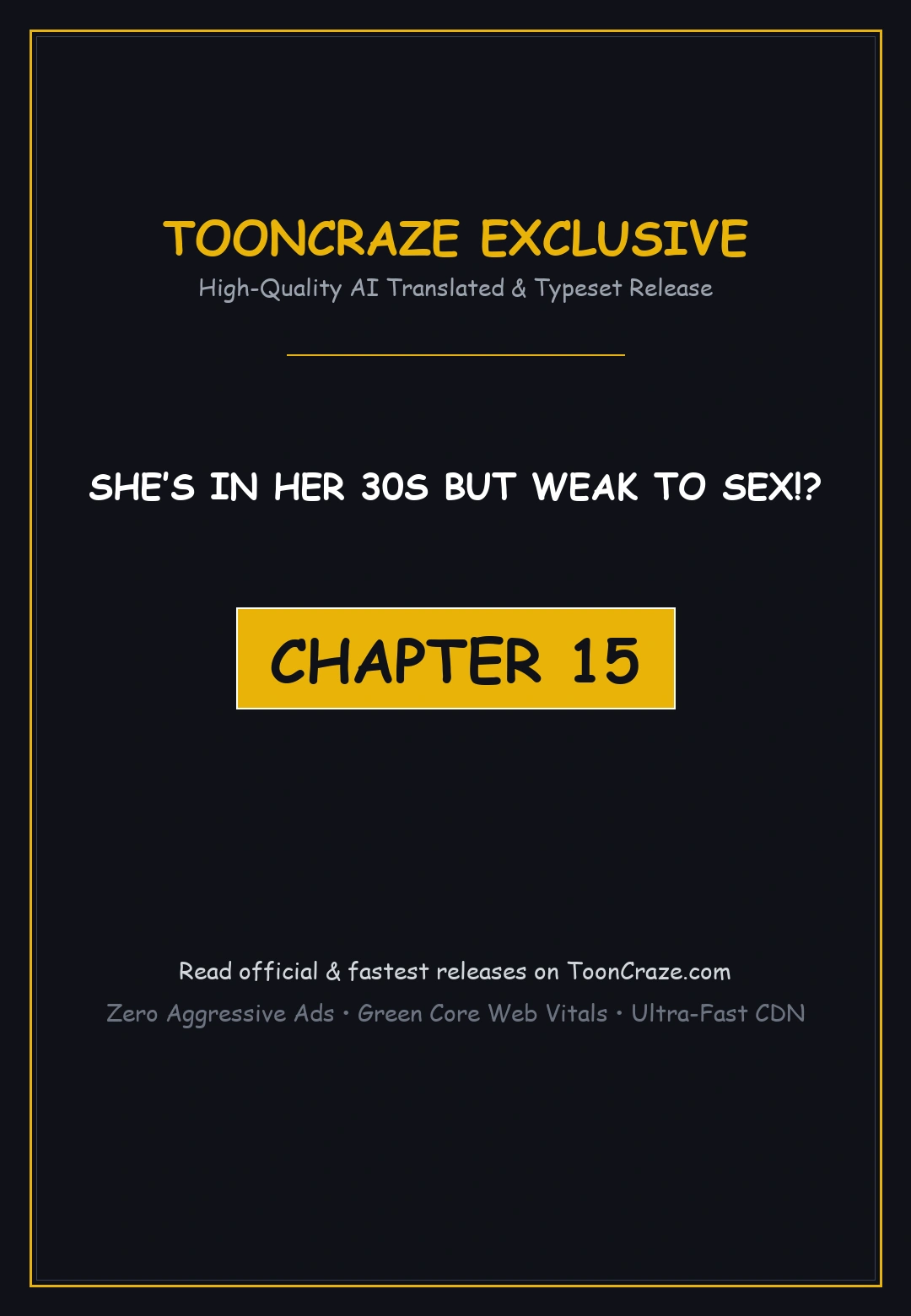 Shes In Her 30s But Weak To Sex Chapter 15 - Page 1