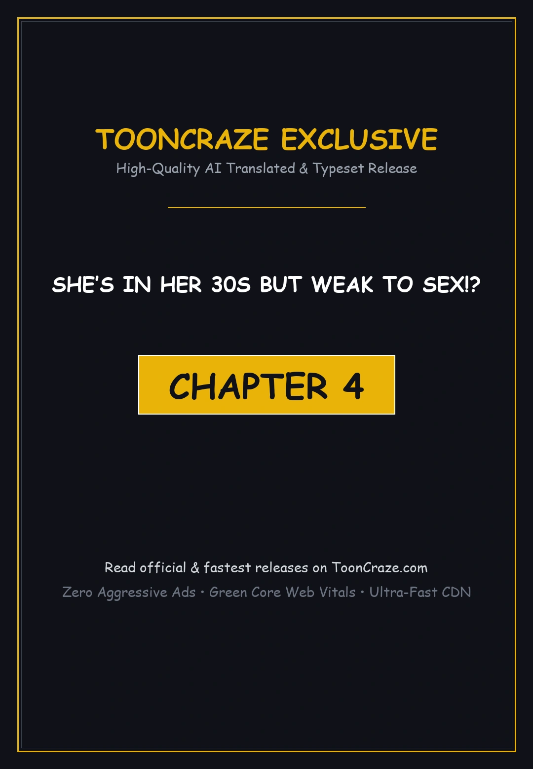 Shes In Her 30s But Weak To Sex Chapter 4 - Page 1