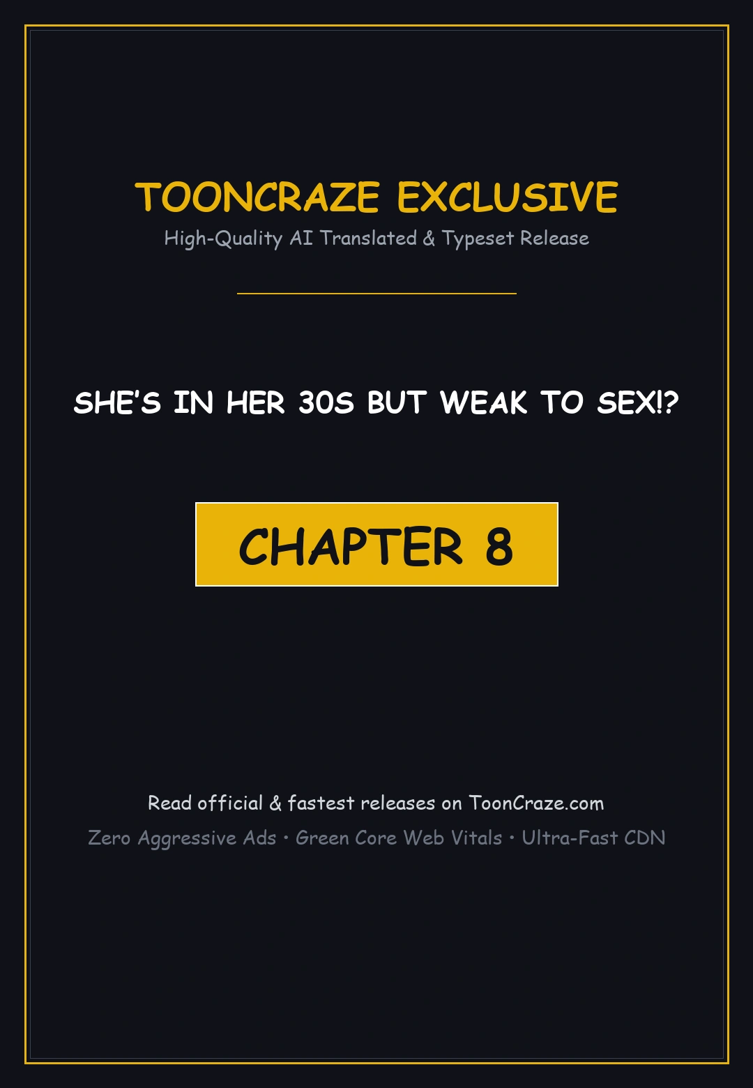 Shes In Her 30s But Weak To Sex Chapter 8 - Page 1
