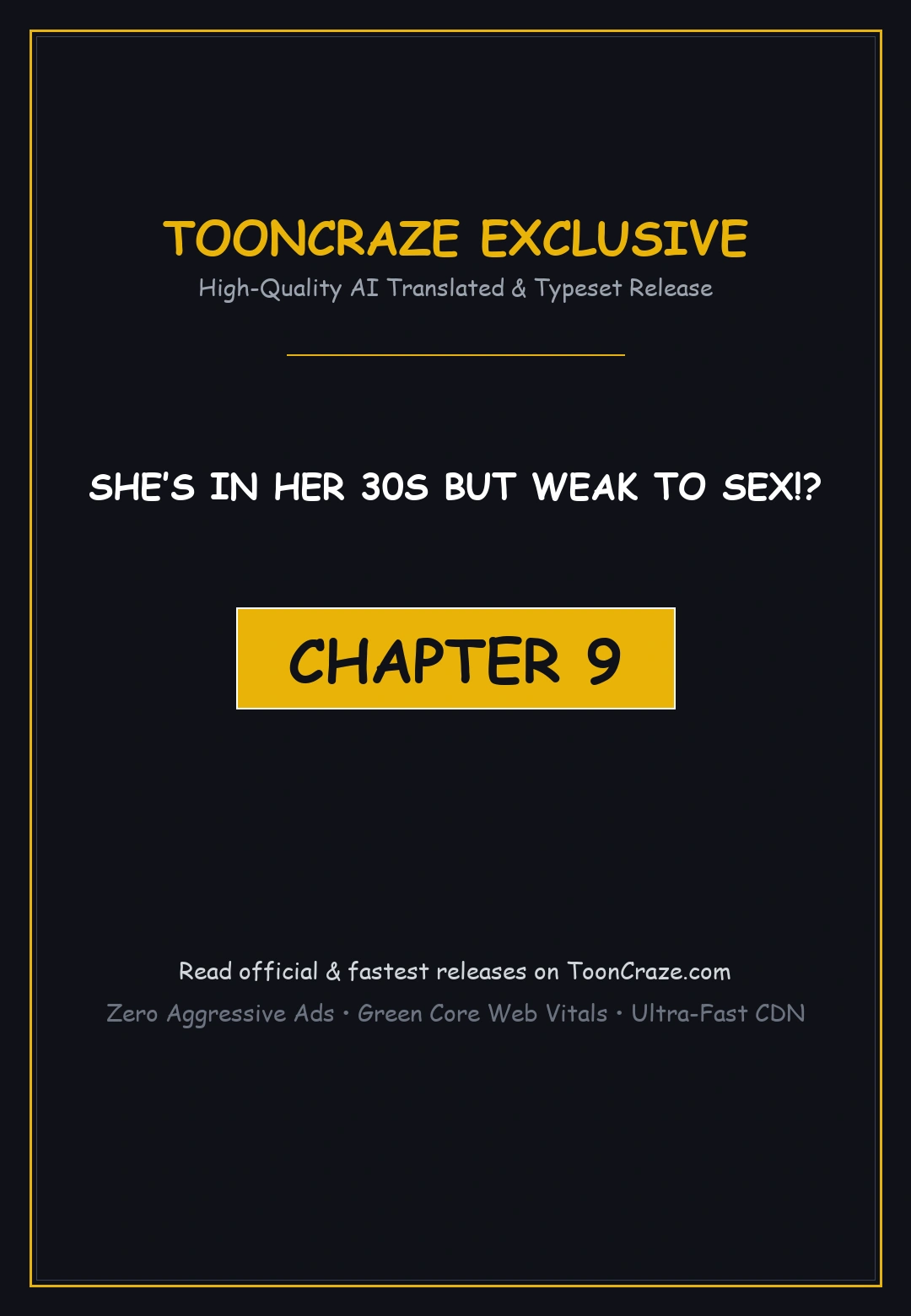 Shes In Her 30s But Weak To Sex Chapter 9 - Page 1