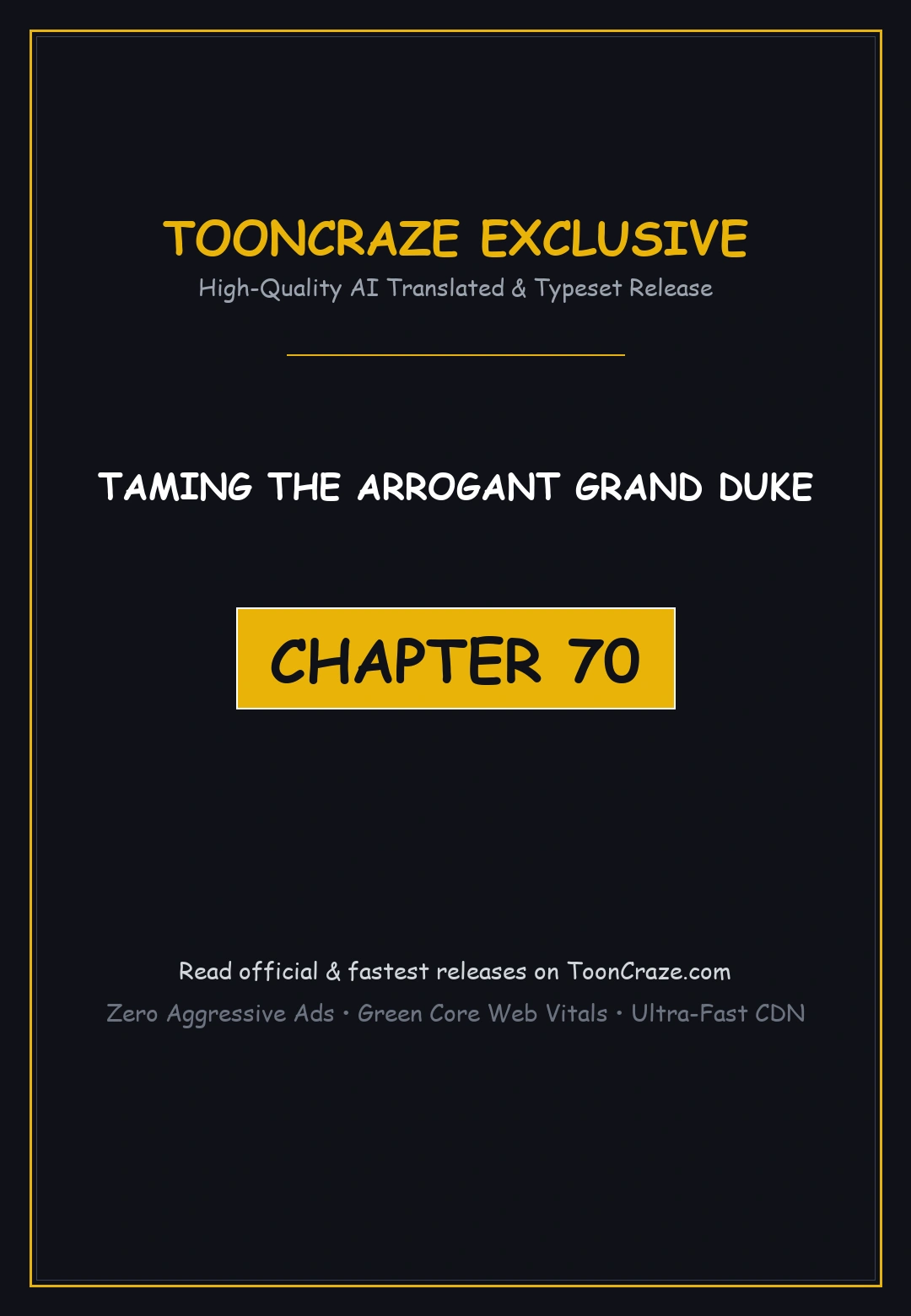 Taming The Arrogant Grand Duke Chapter 70 - Page 1