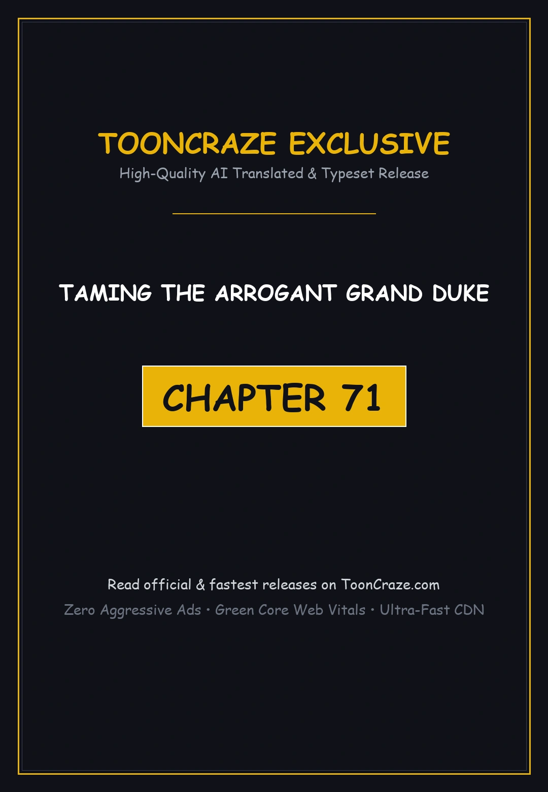 Taming The Arrogant Grand Duke Chapter 71 - Page 1