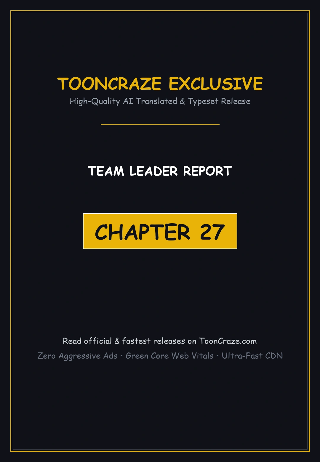 Team Leader Report Chapter 27 - Page 1