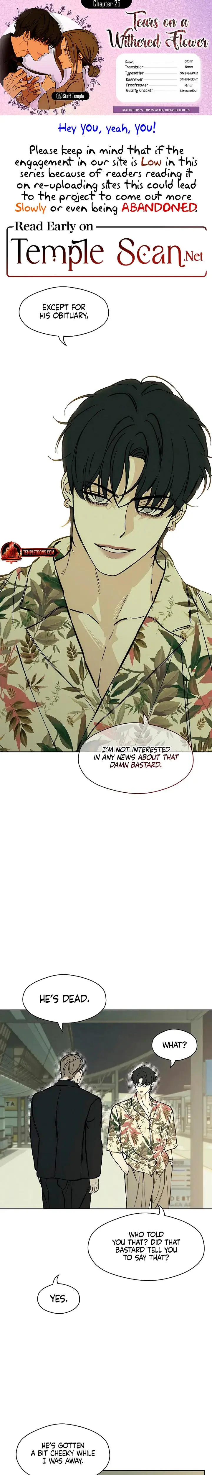 Tears On A Withered Flowers Chapter 25 - Page 1
