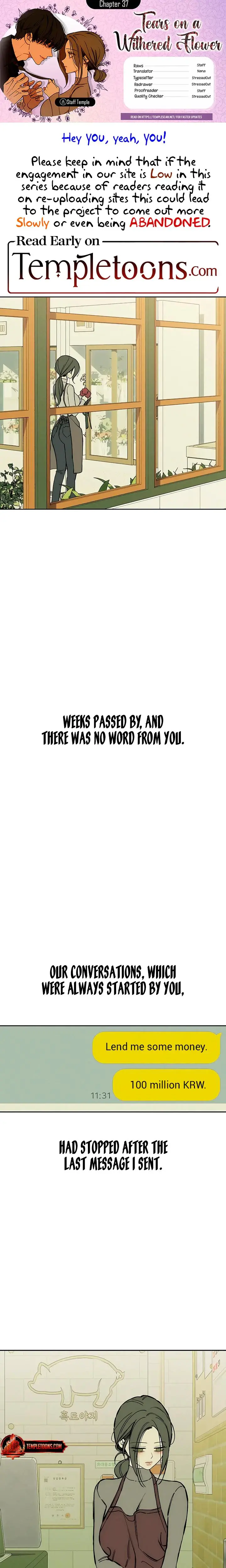 Tears On A Withered Flowers Chapter 37 - Page 1