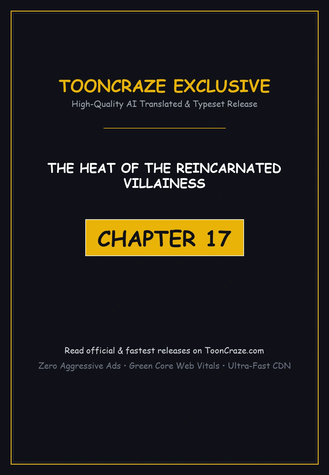 The Heat Of The Reincarnated Villainess Chapter 17 - Page 1