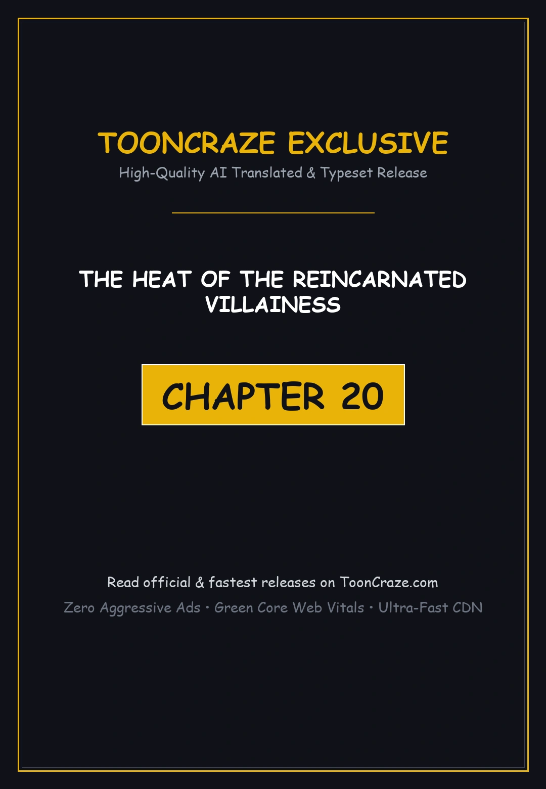The Heat Of The Reincarnated Villainess Chapter 20 - Page 1