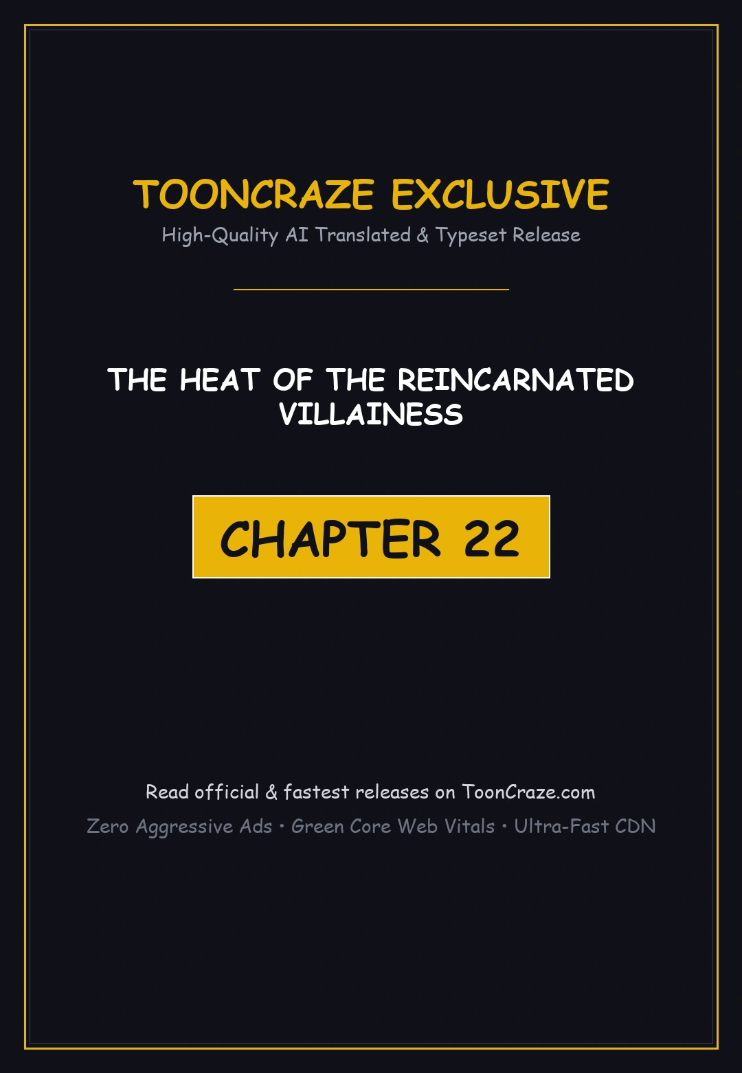 The Heat Of The Reincarnated Villainess Chapter 22 - Page 1