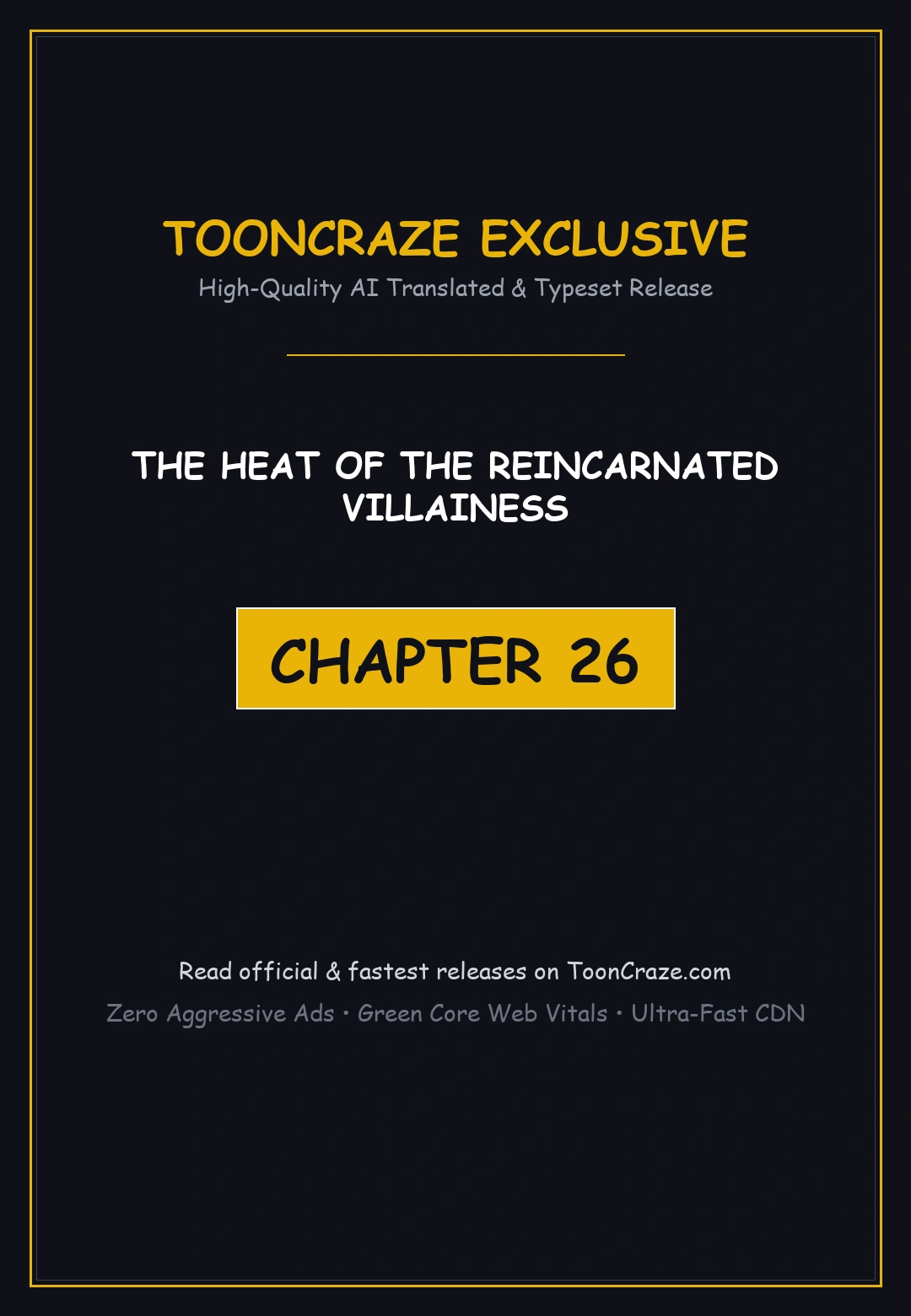The Heat Of The Reincarnated Villainess Chapter 26 - Page 1