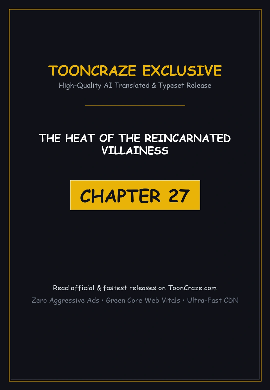 The Heat Of The Reincarnated Villainess Chapter 27 - Page 1