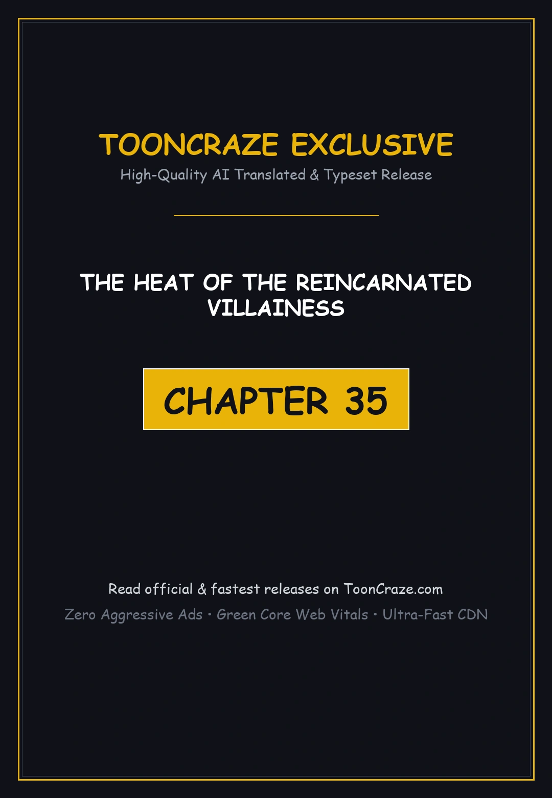 The Heat Of The Reincarnated Villainess Chapter 35 - Page 1