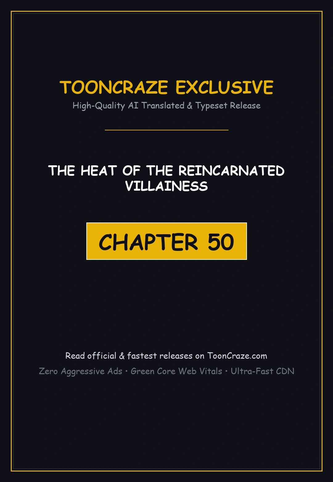 The Heat Of The Reincarnated Villainess Chapter 50 - Page 1