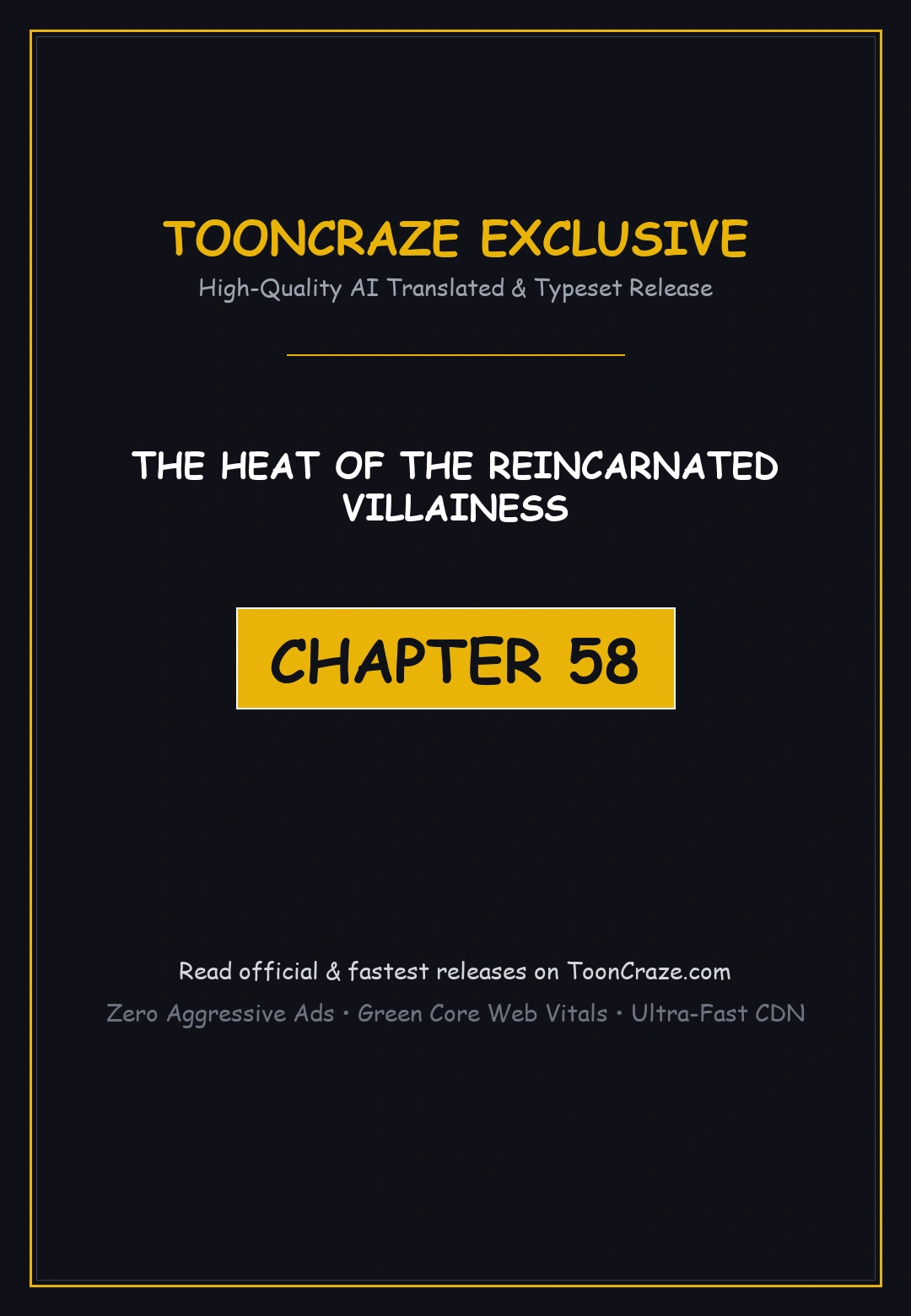 The Heat Of The Reincarnated Villainess Chapter 58 - Page 1
