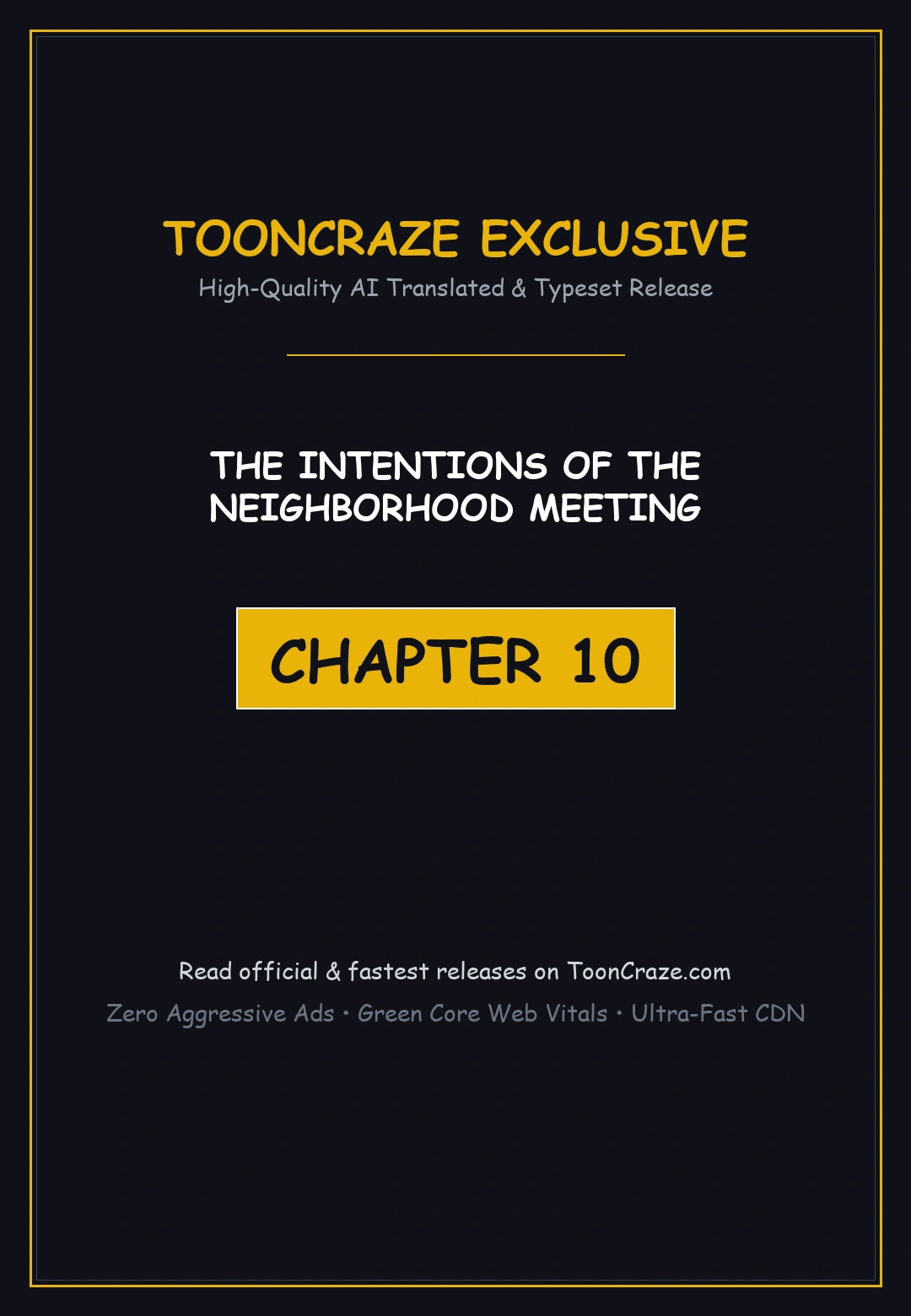 The Intentions Of The Neighborhood Meeting Chapter 10 - Page 1