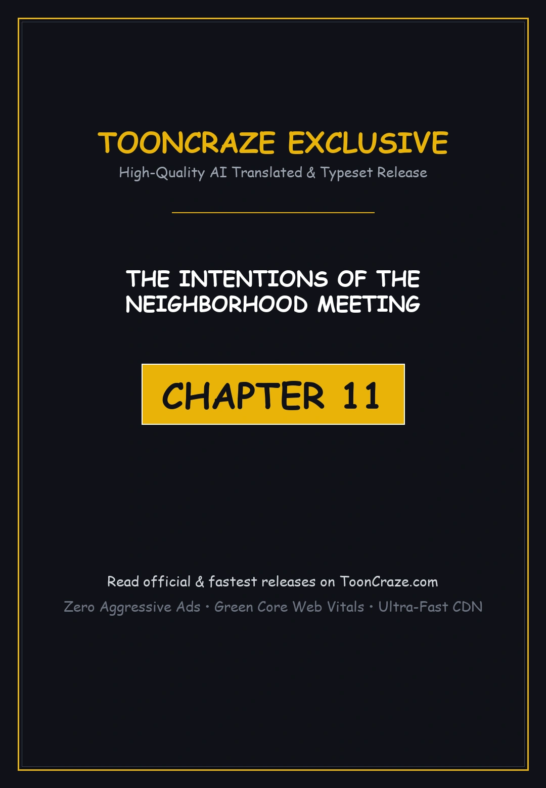 The Intentions Of The Neighborhood Meeting Chapter 11 - Page 1