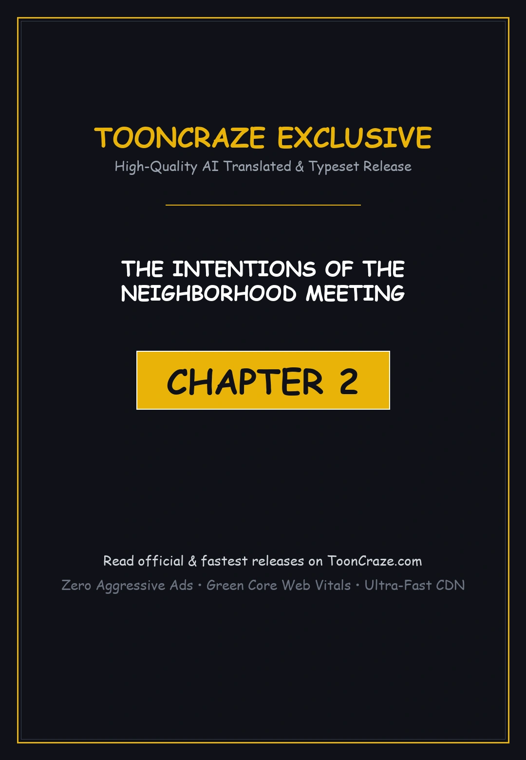 The Intentions Of The Neighborhood Meeting Chapter 2 - Page 1