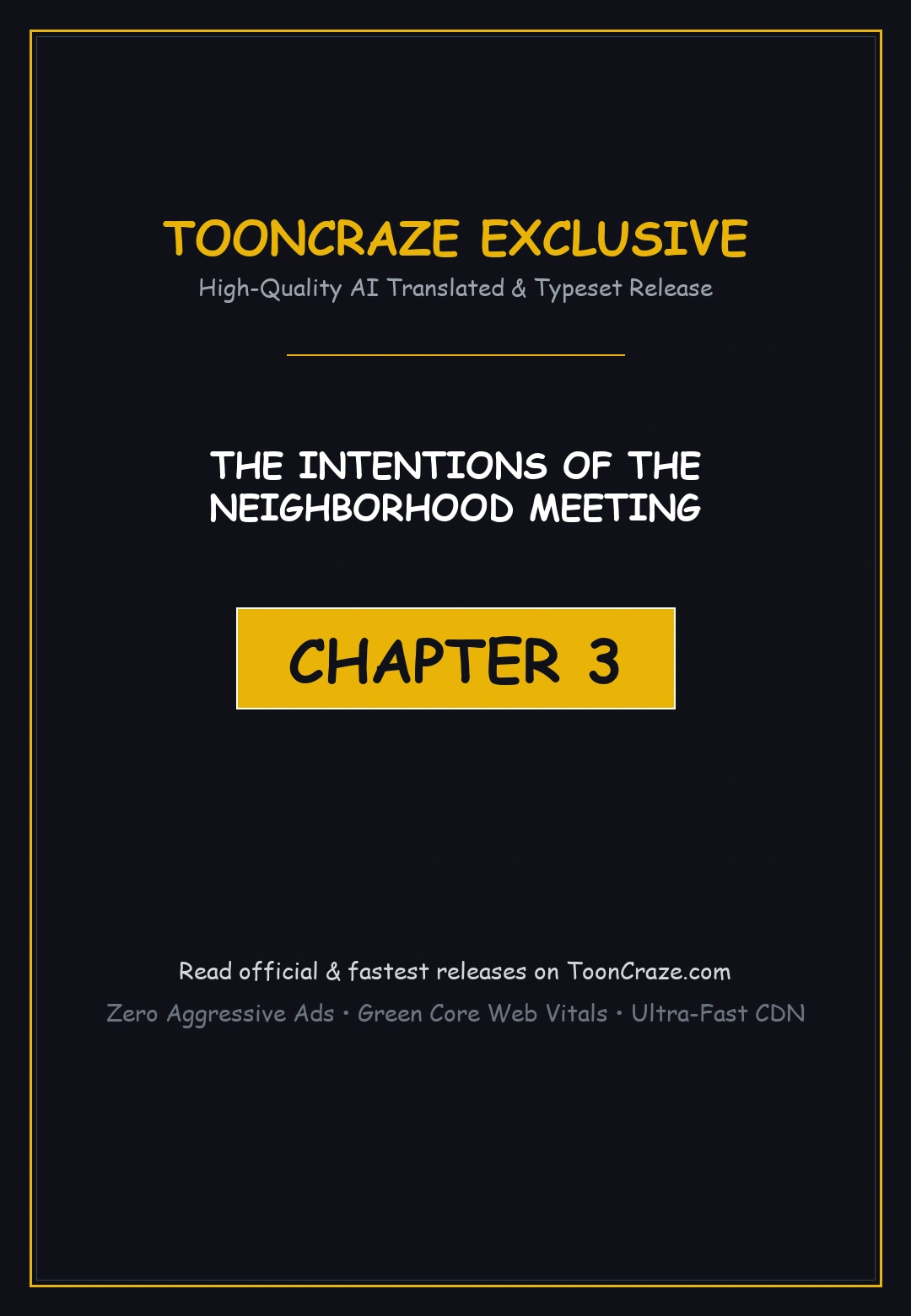 The Intentions Of The Neighborhood Meeting Chapter 3 - Page 1