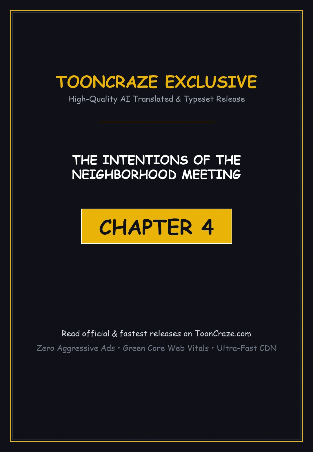 The Intentions Of The Neighborhood Meeting Chapter 4 - Page 1