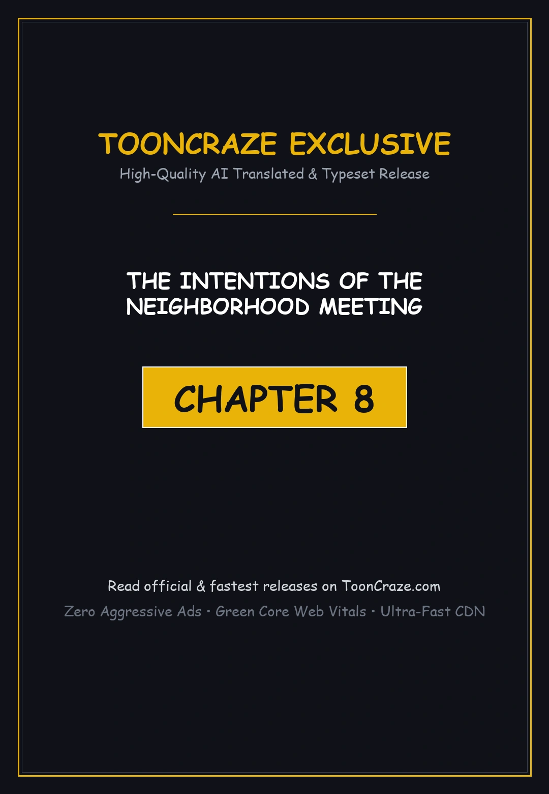 The Intentions Of The Neighborhood Meeting Chapter 8 - Page 1
