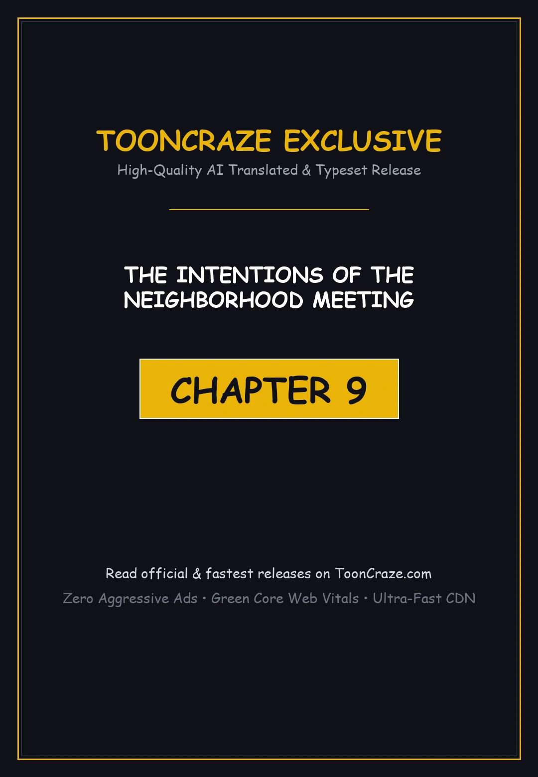 The Intentions Of The Neighborhood Meeting Chapter 9 - Page 1
