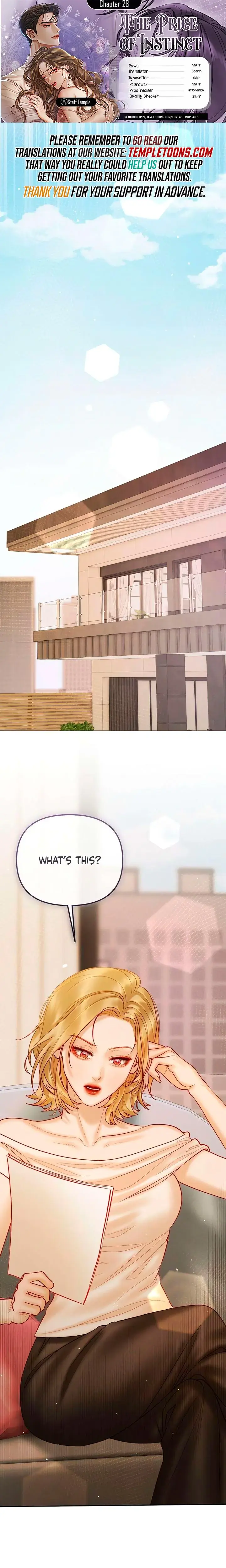 The Price Of Instinct Chapter 28 - Page 1