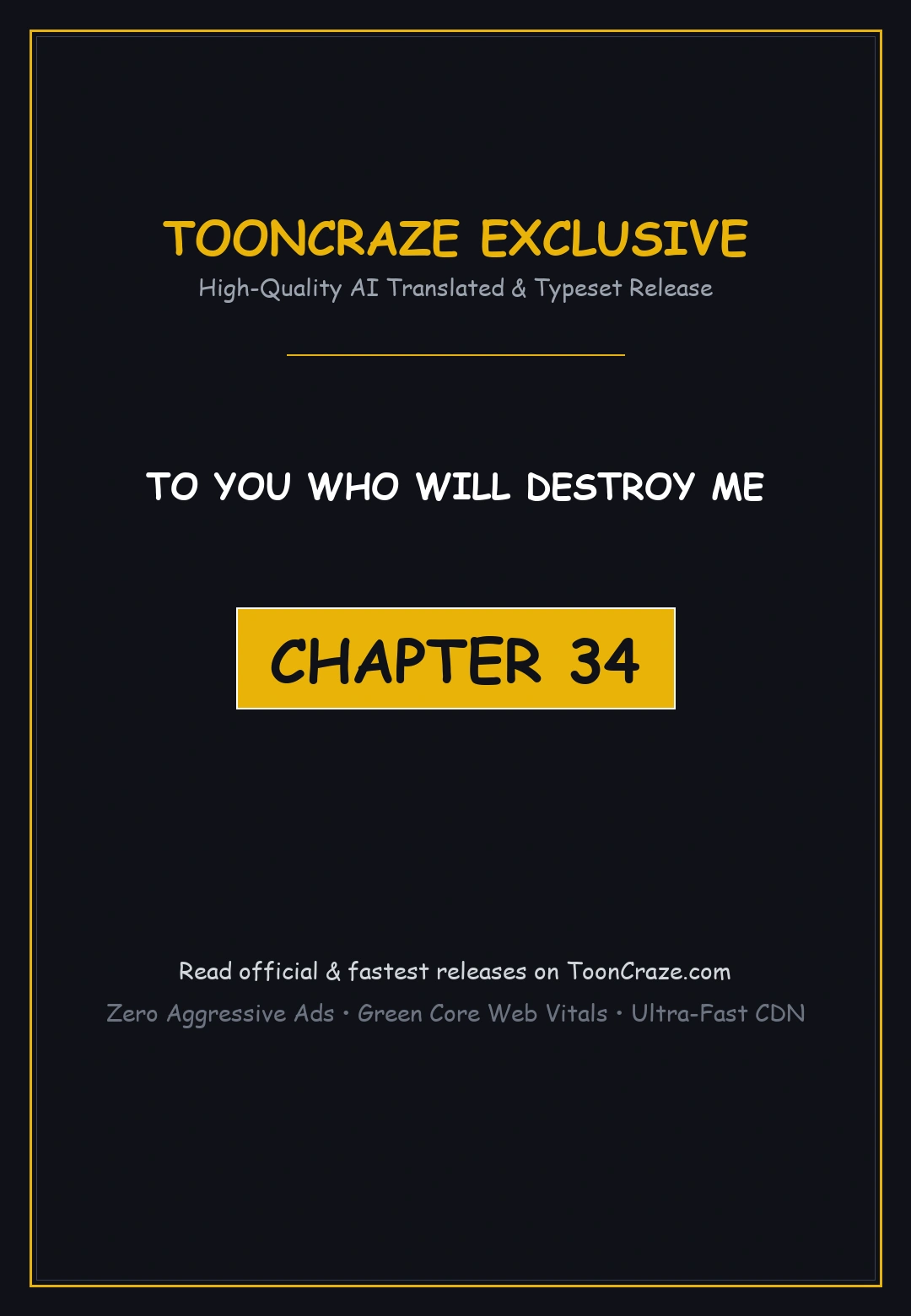To You Who Will Destroy Me Chapter 34 - Page 1
