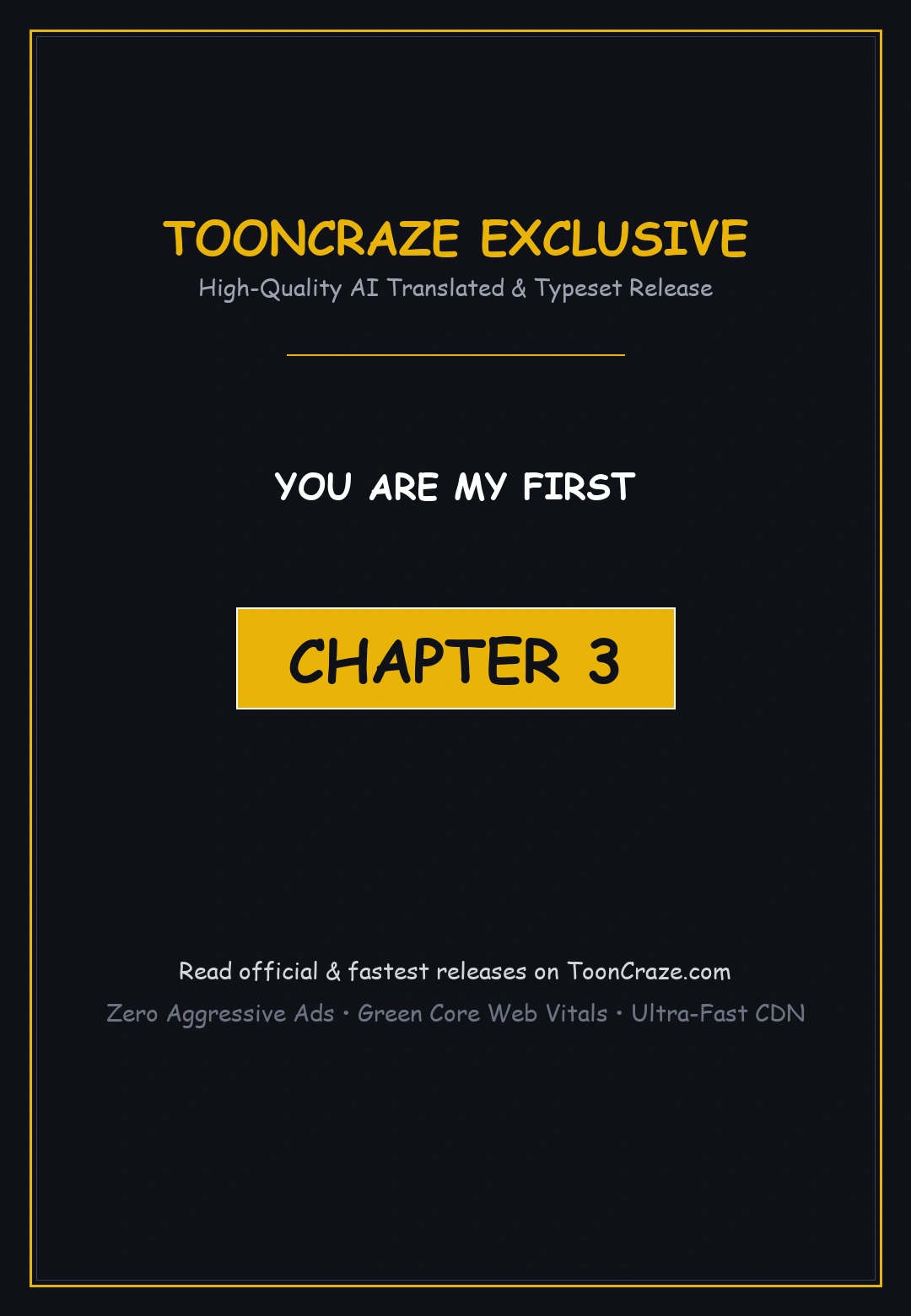 You Are My First Chapter 3 - Page 1