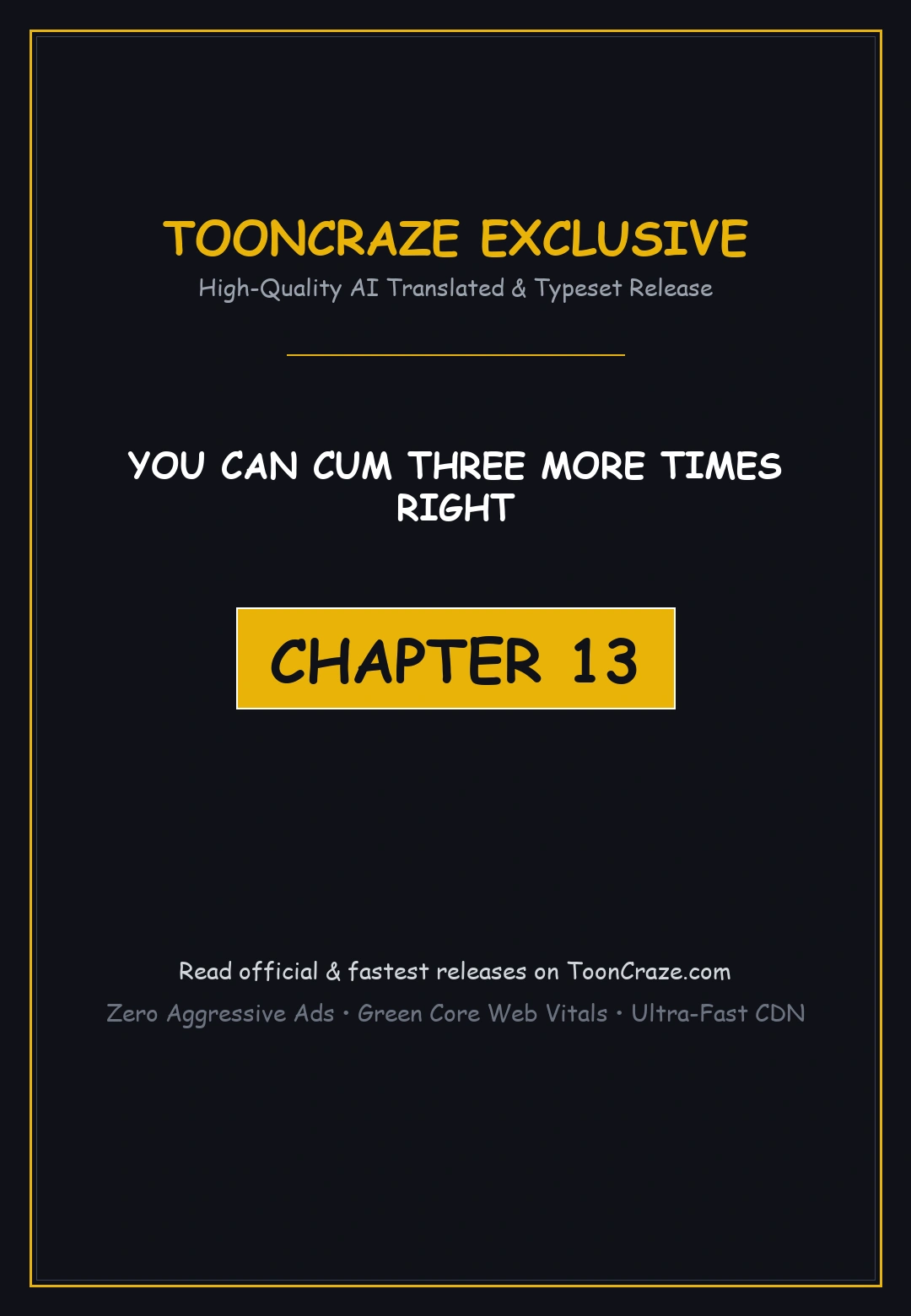 You Can Cum Three More Times Right Chapter 13 - Page 1