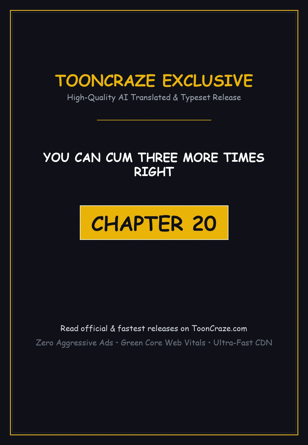 You Can Cum Three More Times Right Chapter 20 - Page 1