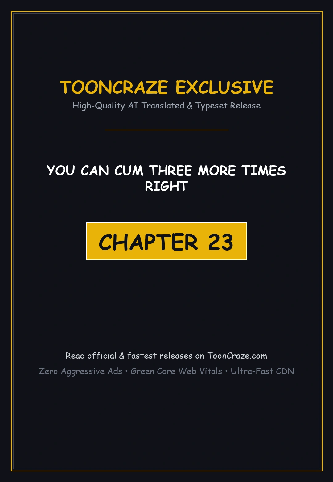 You Can Cum Three More Times Right Chapter 23 - Page 1